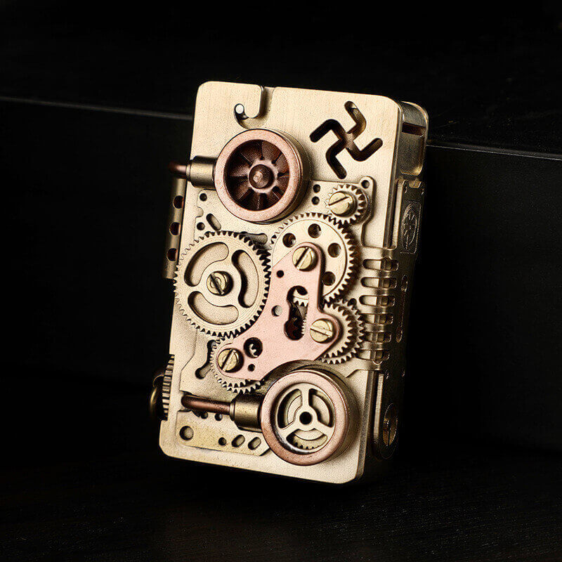 Briquet à kérosène personnalisé à engrenages mécaniques 