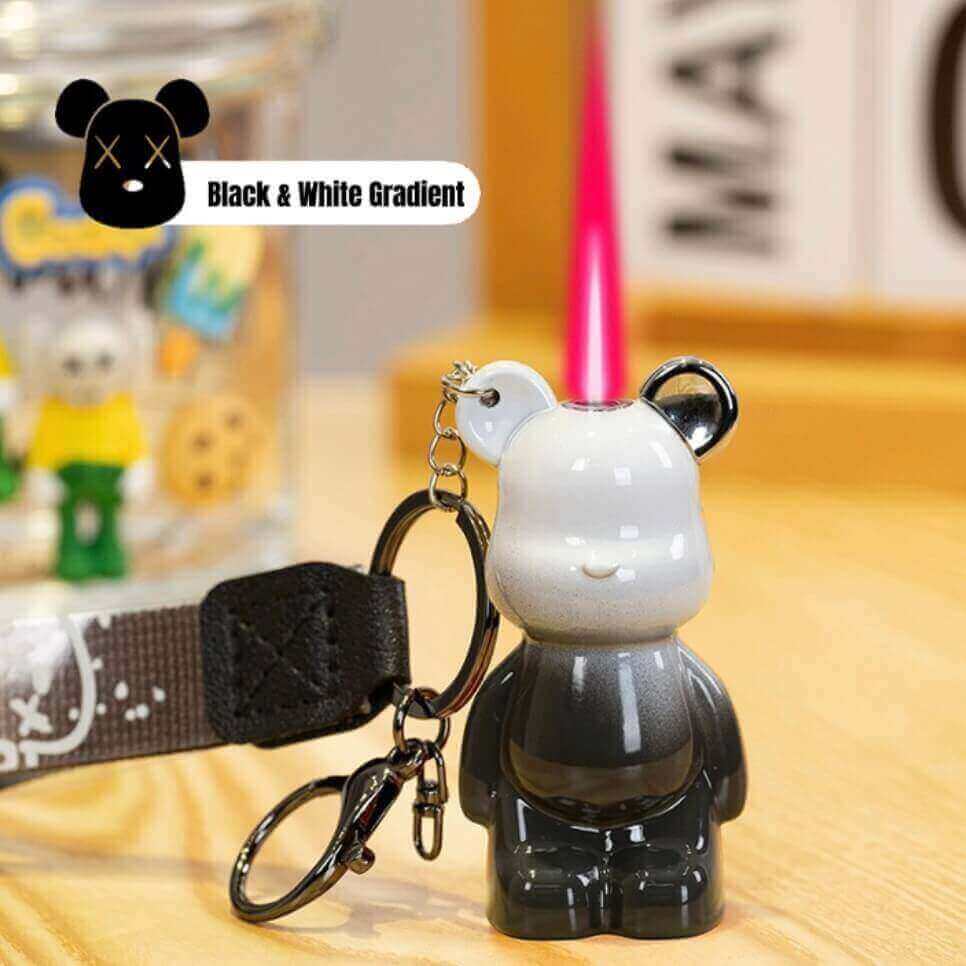 Violet Bear Keychain Lighter | Cute Cartoon Mini Kerosene EDC Lighter