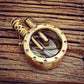 Antique Pocket Watch Lighter | Vintage Brass Kerosene Oil Lighter with Transparent Fuel Tank & Chain