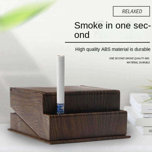 Automatic Pop-Up Cigarette Case | Wooden Cigarette Holder Storage Box with One-Click Opening Design