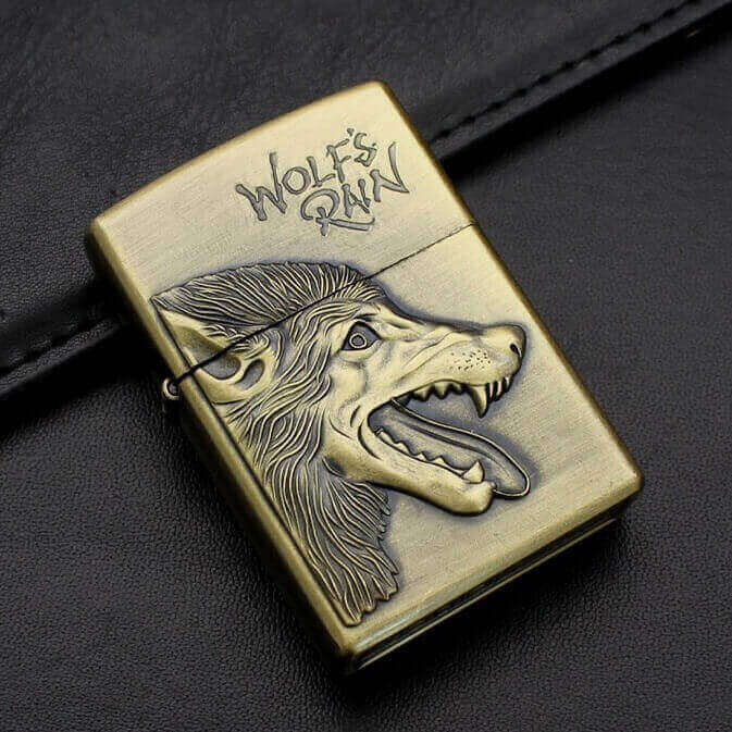 Bronze Animal Embossed Kerosene Lighter | Vintage Windproof Flip Top EDC Lighter