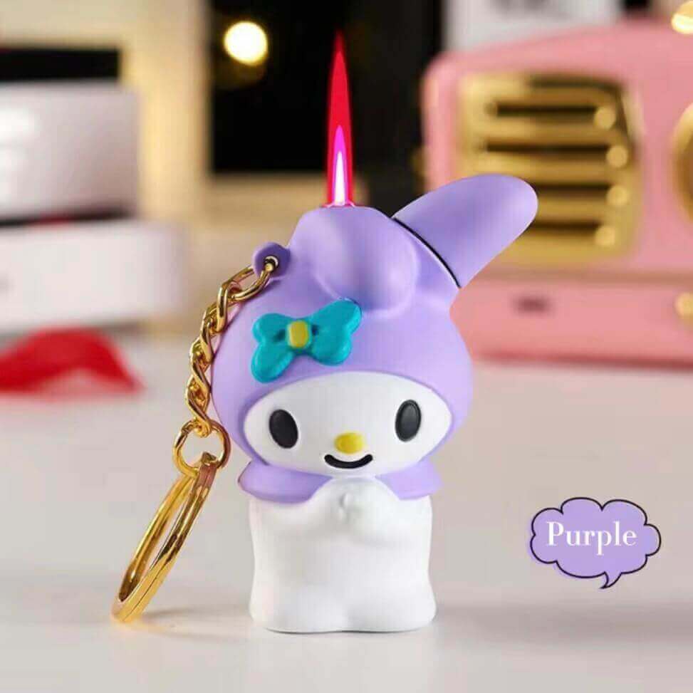 Melody Cartoon Keychain Lighter | Cute Mini Windproof Kerosene EDC Lighter