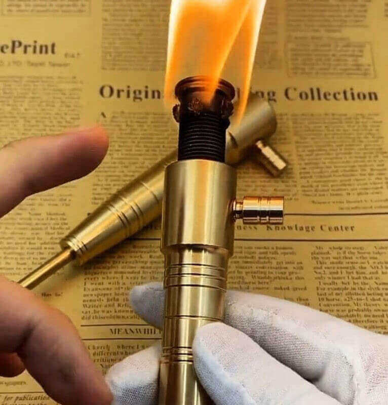Creative Brass Torch Kerosene Lighter | Collector's Edition Long Flame Vintage EDC Lighter