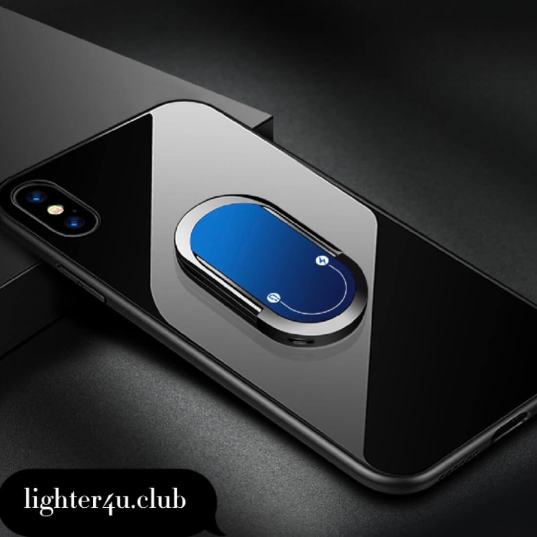 Oval Phone Stand Lighter | Multifunctional Mobile Holder with USB Rechargeable Electric Lighter Design