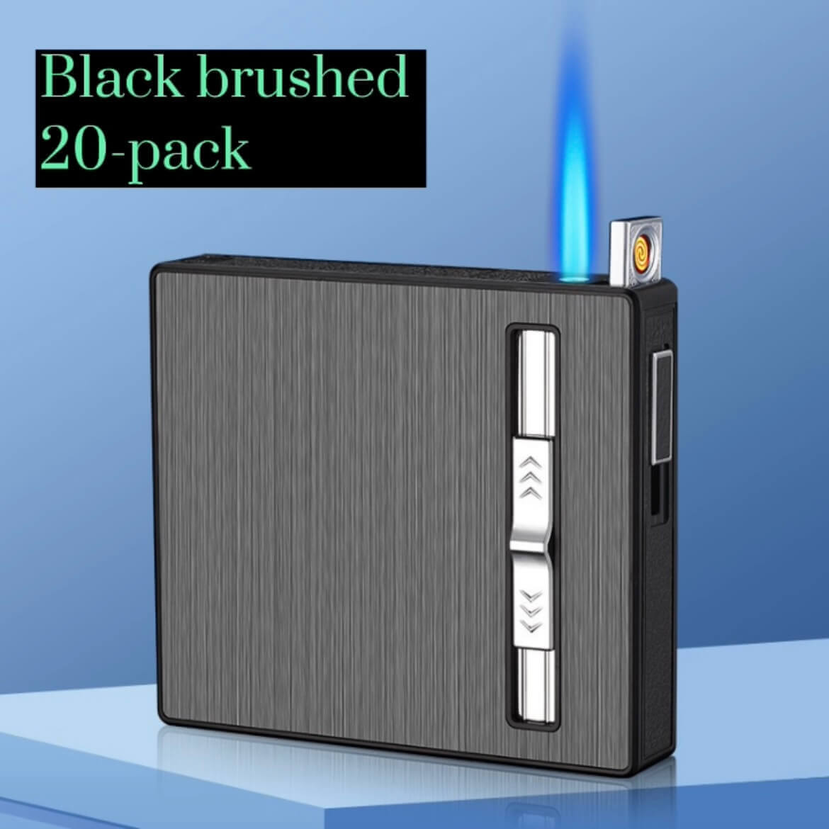 Rechargeable Cigarette Case Lighter | Windproof USB Metal Cigarette Holder & Lighter Combo