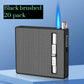 Rechargeable Cigarette Case Lighter | Windproof USB Metal Cigarette Holder & Lighter Combo