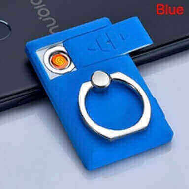 USB Rechargeable Phone Holder Lighter | Square Electric Arc Lighter with 360° Rotating Phone Stand Design