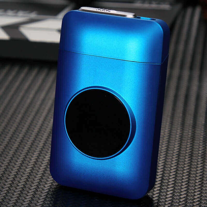 Metal Cigarette Case Box with USB Electronic Lighter