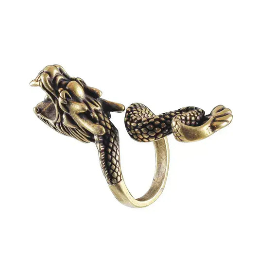 Vintage Brass Ring Cigarette Holder | Handmade Dragon Finger Cigarette Clip Accessory