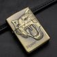 Bronze Animal Embossed Kerosene Lighter | Vintage Windproof Flip Top EDC Lighter