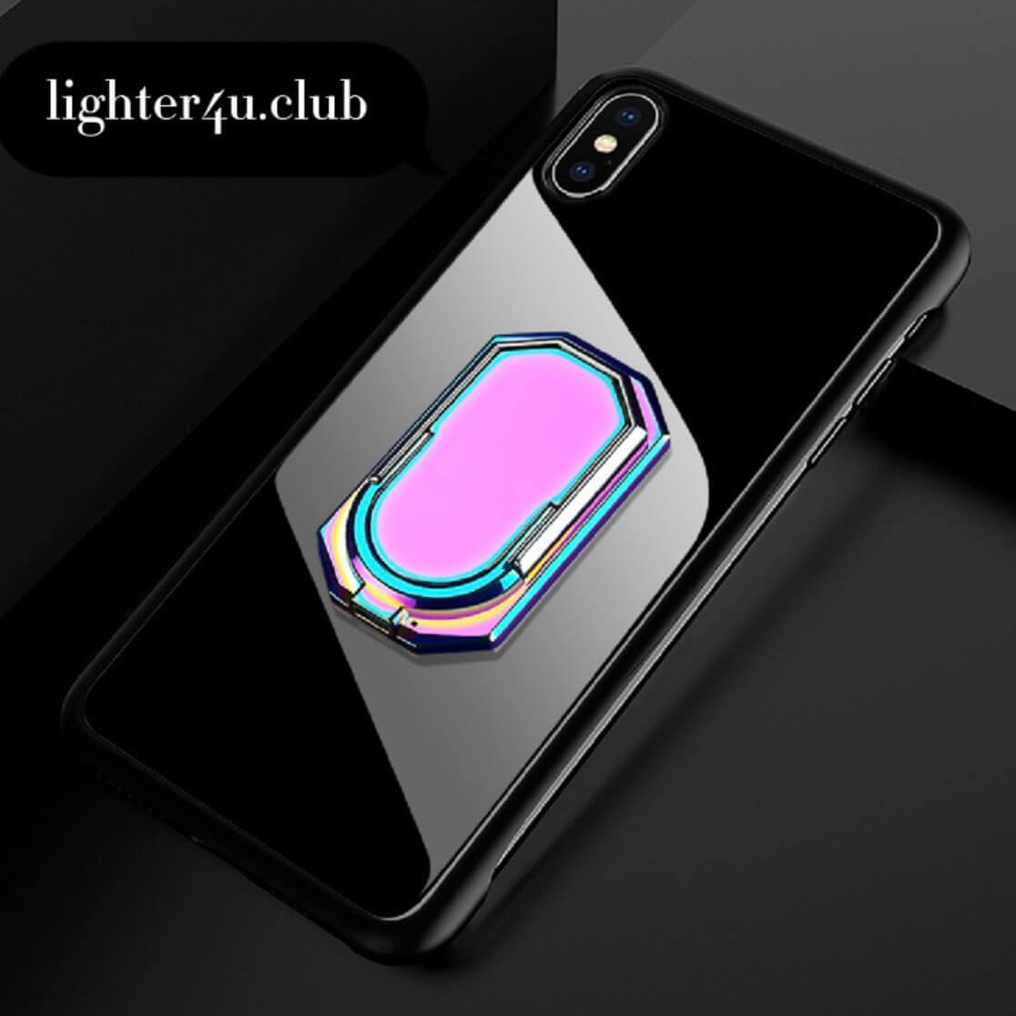 Mobile Phone Stand Lighter | Multi-Angle Rotating Phone Holder with USB Rechargeable Electric Lighter