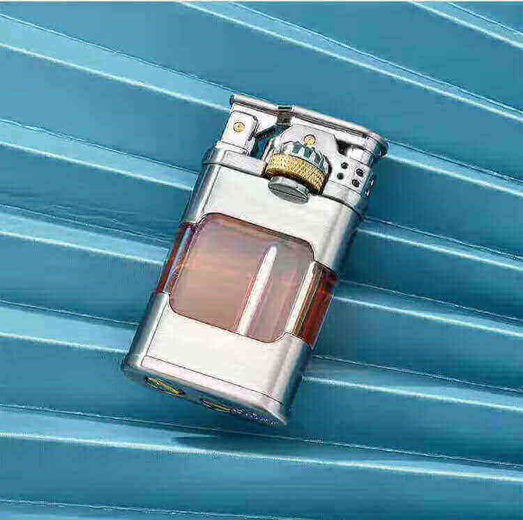 Gear Linkage Kerosene Lighter | Transparent Fuel Tank Vintage Windproof Oil Lighter