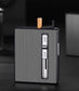 Rechargeable Cigarette Case Lighter | Windproof USB Metal Cigarette Holder & Lighter Combo