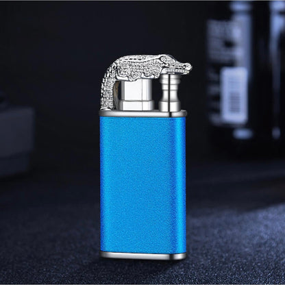 Dual Flame Lighter | Windproof Torch & Soft Flame Refillable Metal Lighter with Adjustable Flame Control