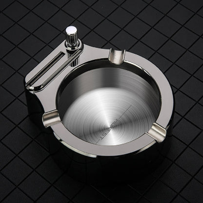 Vintage Ashtray Lighter | Refillable Kerosene Match Lighter with Metal Desktop Ashtray for Smoking Accessories